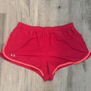 Under Armour Women's Vibrant Red Athletic Shorts